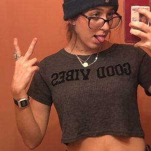 good vibes crop top